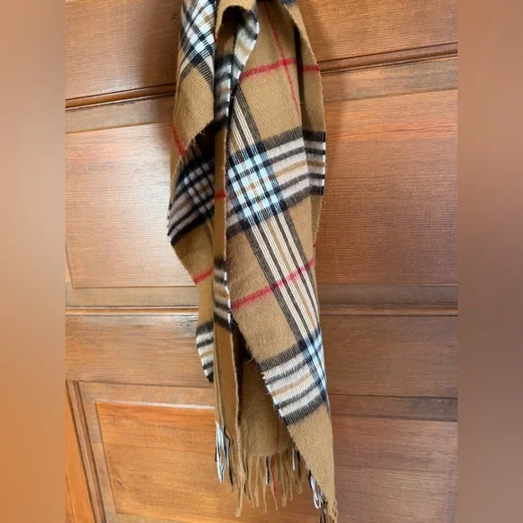 Vintage 100% Cashmere Plaid Scarf - Picture 4 of 6
